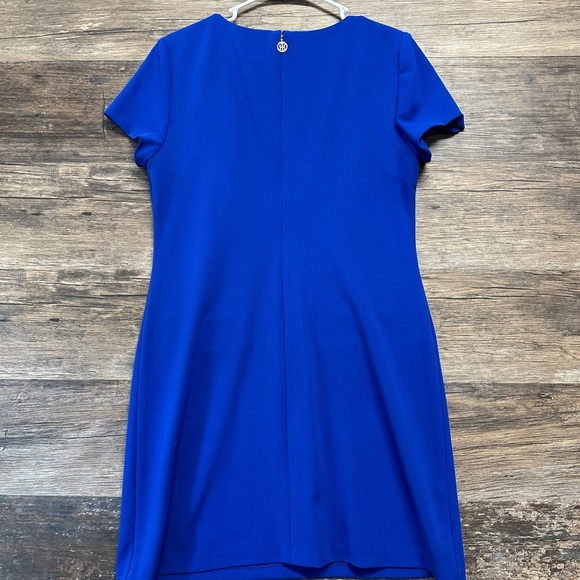 Tommy Hilfiger Blue Sheath Mini Dress Crew Neck Short Sleeve - Picture 2 of 8